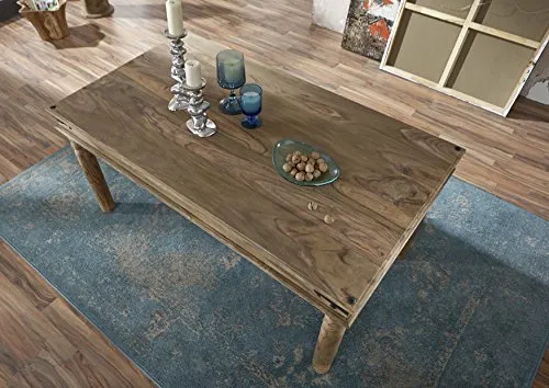 Table à Manger 180x90cm - Bois Massif de Palissandre huilé - Style Colonial/Ethnique - Leeds #30