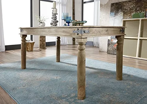 Table à Manger 180x90cm - Bois Massif de Palissandre huilé - Style Colonial/Ethnique - Leeds #30