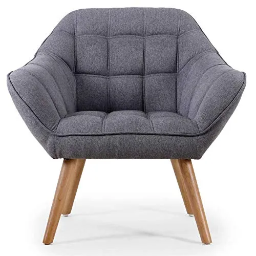 Paris Prix - Fauteuil Scandinave Matelassé taon 83cm Gris