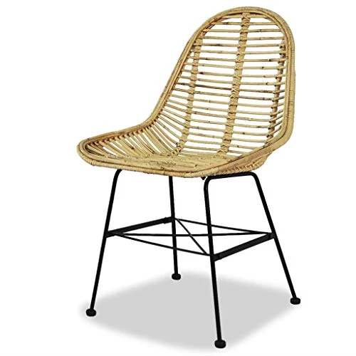 vidaXL Chaise de salle à manger 2 pcs Rotin naturel