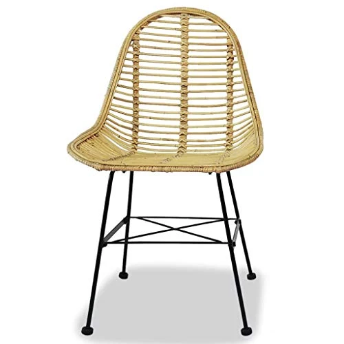 vidaXL Chaise de salle à manger 2 pcs Rotin naturel