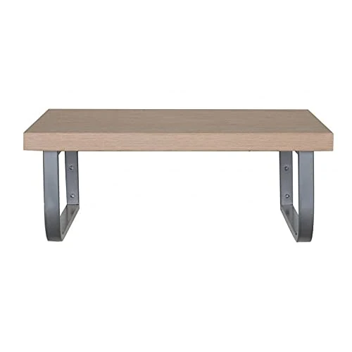 Mob-In Plan de Toilette Suspendu pour Vasque Will - 60 cm - EP. 3,8 cm - Décor Chêne/Effet Béton
