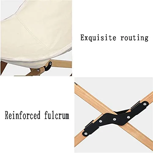 VVJYJF Chaise Pliante Extérieure,Toile Épaisse en Bois Massif Chaise Papillon Jardin Chaise de Camp de Plage Cadre en Aluminium et Tissu Oxford Léger Durable pour Camping Jardin