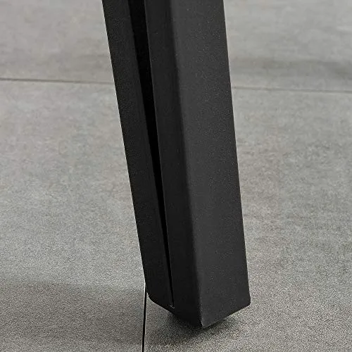 Table à manger design industriel grand plateau dim. 120L x 60l x 75H cm pieds métal noir en épingles MDF aspect chêne clair