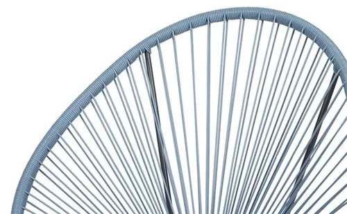Lot de 2 fauteuils de jardin Veracruz - Acapulco - Bleu clair/gris - Pour intérieur et extérieur
