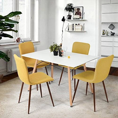 Furniture-R France Maddie Table à manger rectangulaire, pour 2 à 4 personnes, design scandinave, pieds en bois de hêtre massif laqué, , 110 x 70 x 74 cm