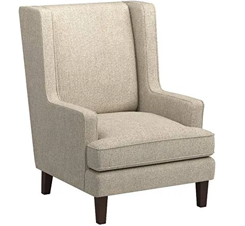 Stone & Beam Highland Modern Wingback Accent Chair, 32" W, Oatmeal