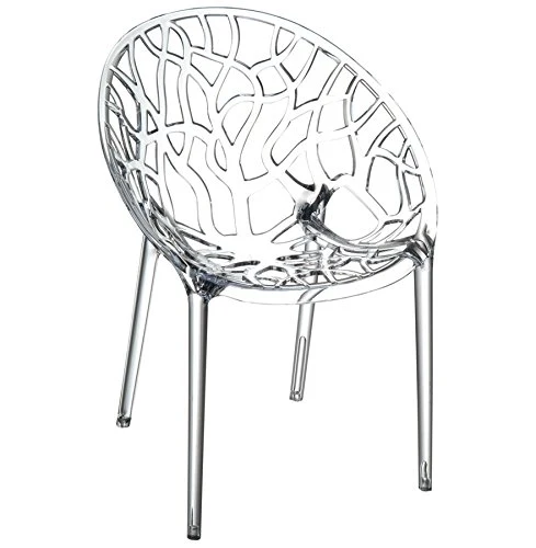 Alterego - Chaise moderne 'GEO' transparente en matière plastique