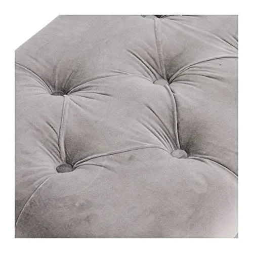 Pureday Siège Polly 2 Places Noble 4 Rouleaux Pliant Coton de Bois 83 x 43 x 40 cm Gris