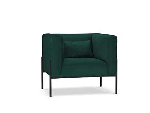 Milo Casa Fauteuil Velours, Carla, 1 Place, Vert Bouteille, 82x78x75