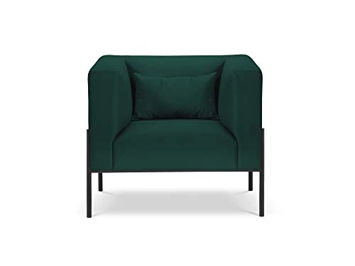 Milo Casa Fauteuil Velours, Carla, 1 Place, Vert Bouteille, 82x78x75