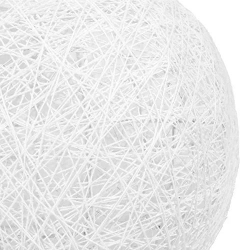 LUM&CO Abat-jour suspendu en forme de boule, blanc, 20 x 19 x 20 cm