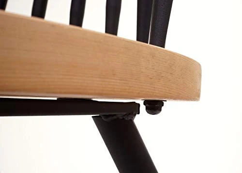 2X Chaise de Salle à Manger HWC-G69, Chaise pour la Cuisine, Style rétro, métal, gastronomie - Couleur Nature