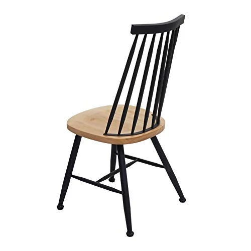 2X Chaise de Salle à Manger HWC-G69, Chaise pour la Cuisine, Style rétro, métal, gastronomie - Couleur Nature