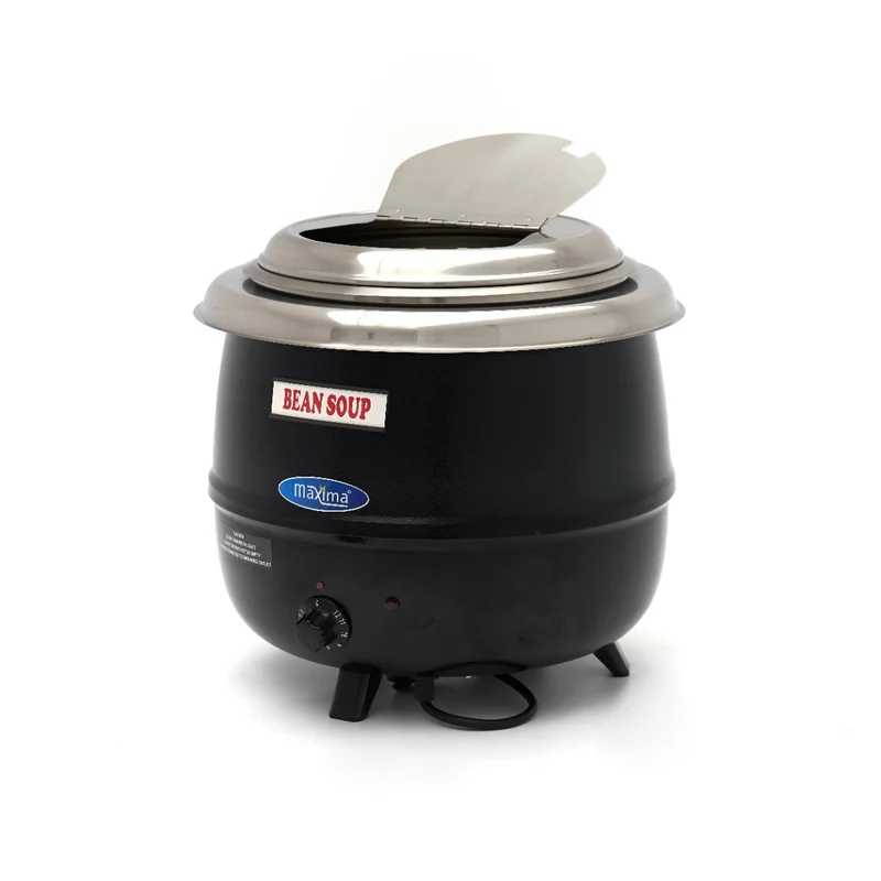 Marmite à soupe professionnelle Maxima – 13 L – pot intérieur amovible – avec couvercle & encoche pour louche