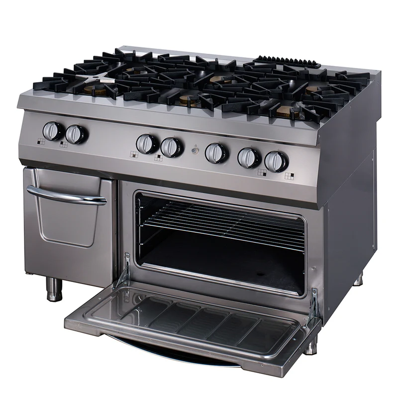 Cuisinière - 6 brûleurs - avec four - gamme 900 (prof. 90 cm) - gaz