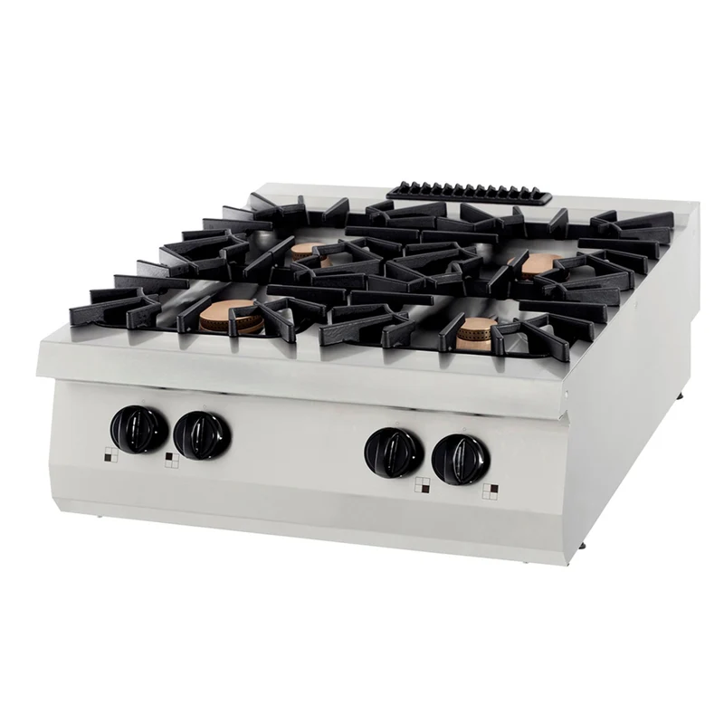 Cuisinière - 4 brûleurs - unité double - 40 kW - gamme 900 (prof. 90 cm) - gaz