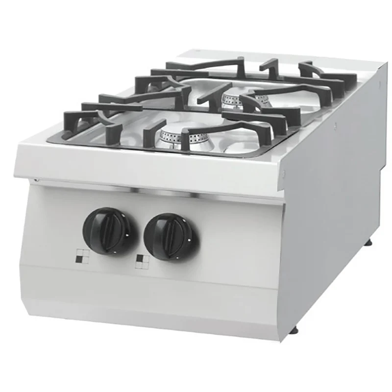 Cuisinière - 2 brûleurs - unité simple - 15 kW - gamme 700 (prof. 70 cm) - gaz