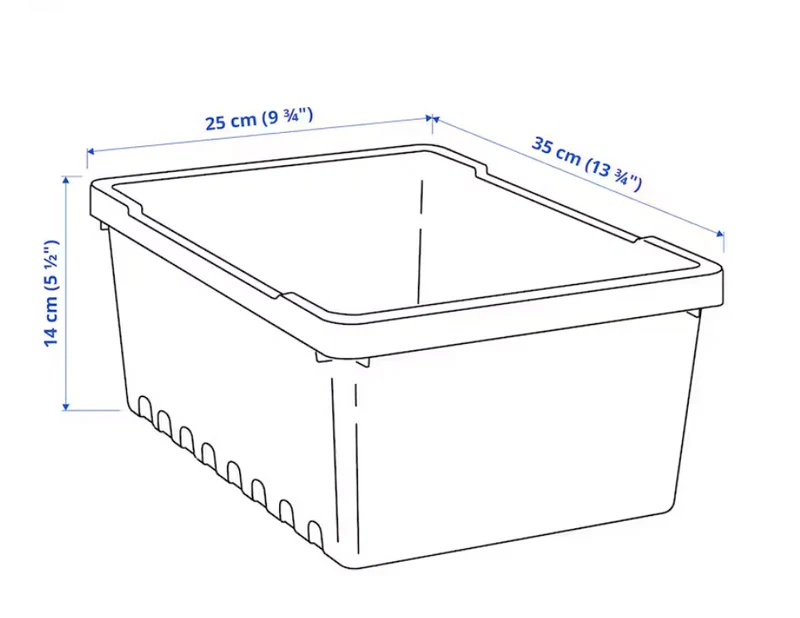 UPPSNOFSAD Storage box with, black, 35x25x14 cm/9 l/UPPSNOFSAD Lid, black, 35x25 cm