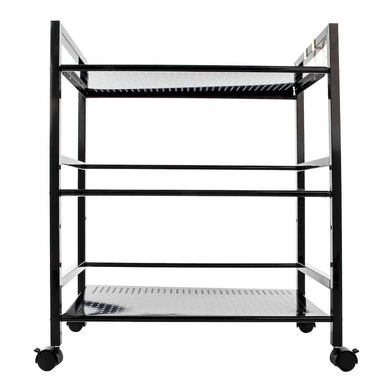 3-tier Rolling Black Utility Cart