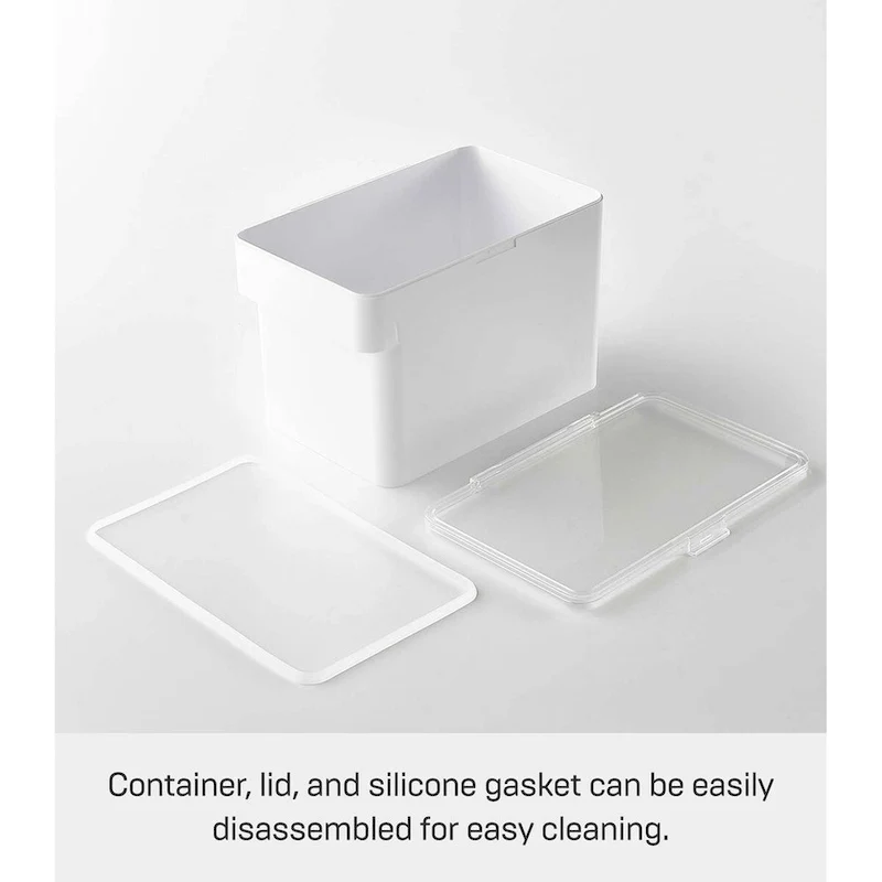 Yamazaki Home Airtight Pet Food Container - Three Sizes, Polypropylene, Medium, 8 lbs., 1.6 gallons, 6 quarts