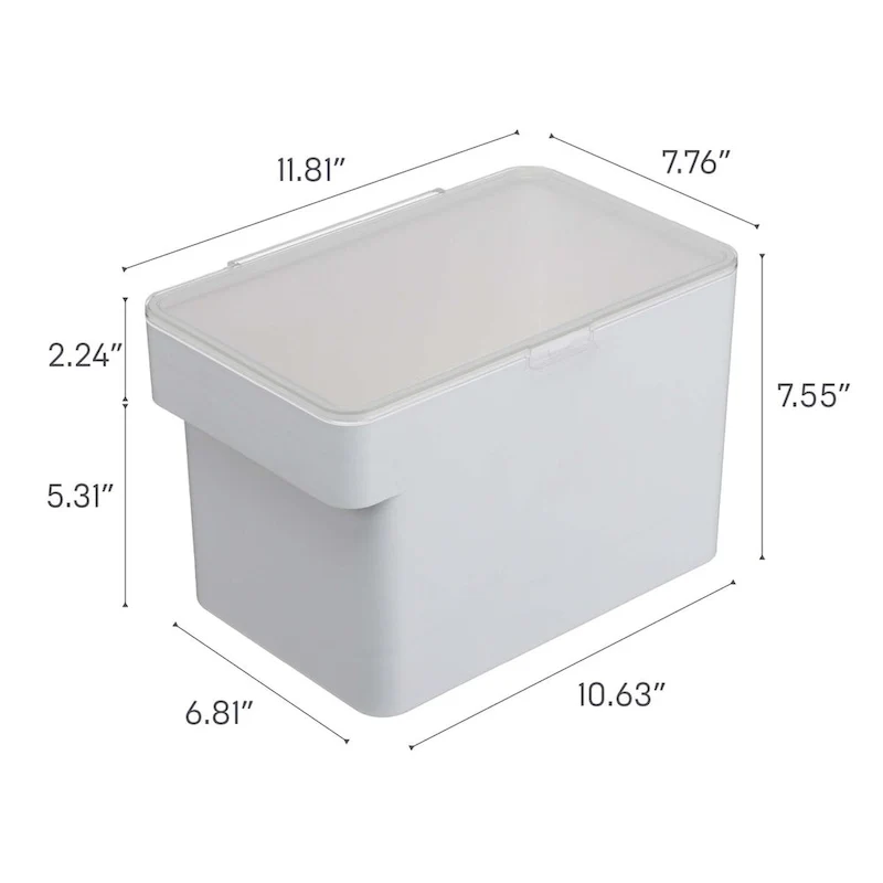 Yamazaki Home Airtight Pet Food Container - Three Sizes, Polypropylene, Medium, 8 lbs., 1.6 gallons, 6 quarts