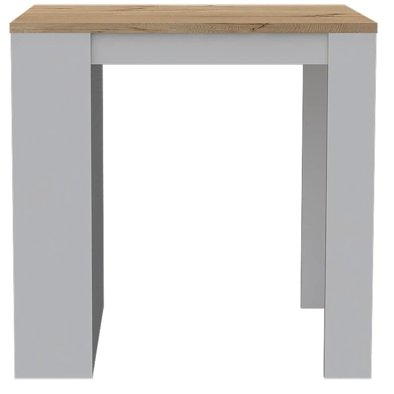 Danna Kitchen Counter Dining Table ,Two Legs, Three Side Shelves - N/A