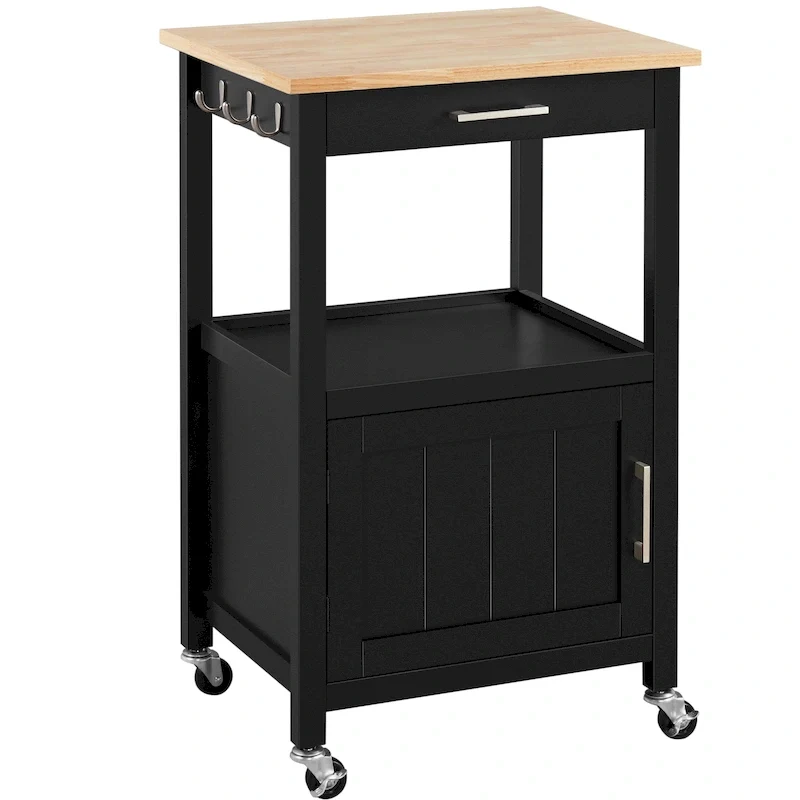 Yaheetech Rolling Kitchen Cart Storage Island Kitchen Cart