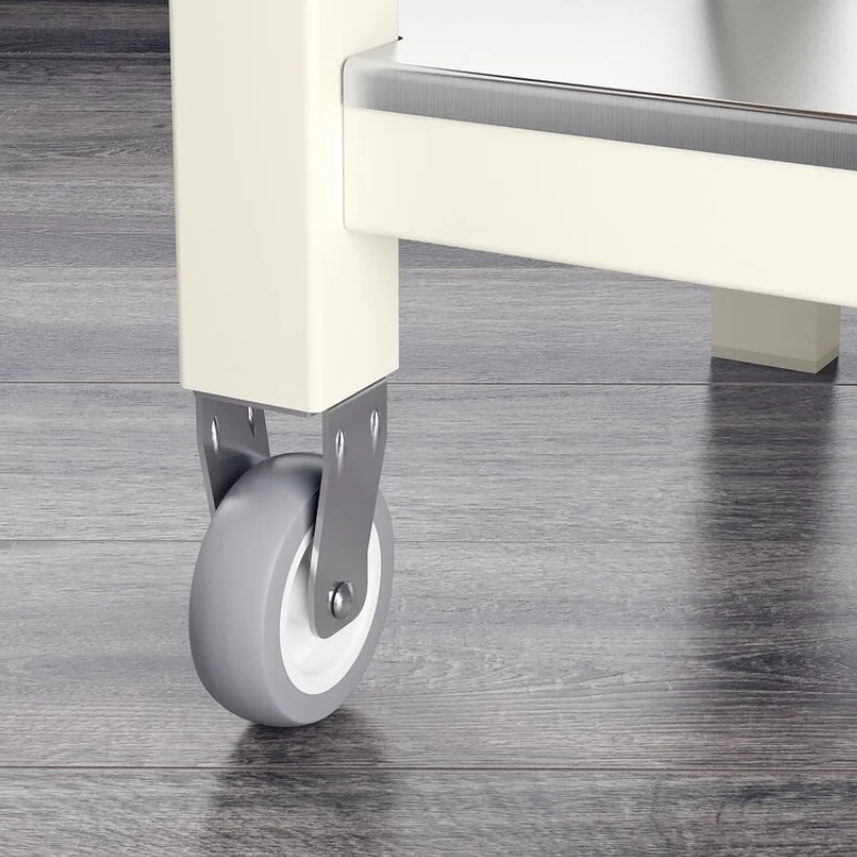 STENSTORP Kitchen trolley, white/oak, 45x43x90 cm