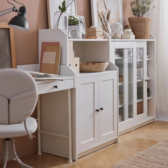 BJORKBERGET Swivel chair, Idekulla beige