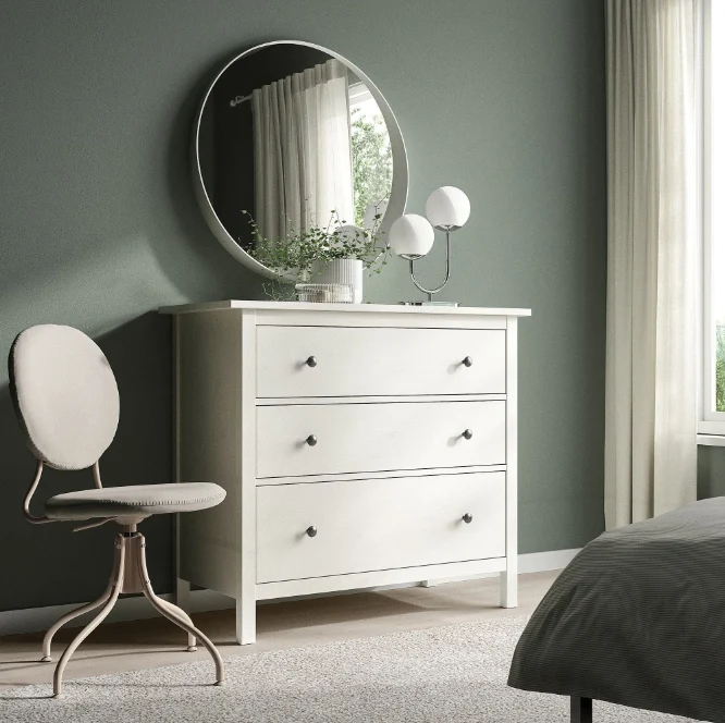 BJORKBERGET Swivel chair, Idekulla beige