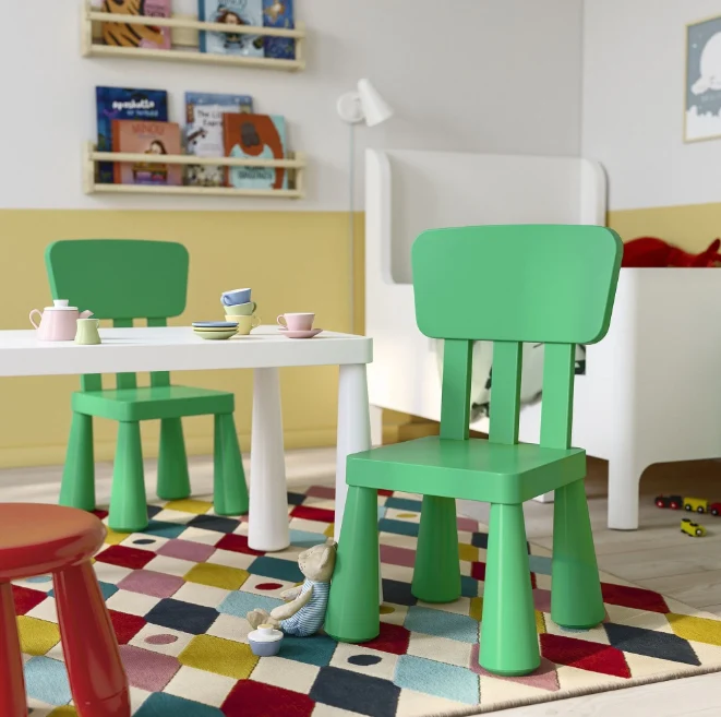 MAMMUT children's chair, high-gloss green