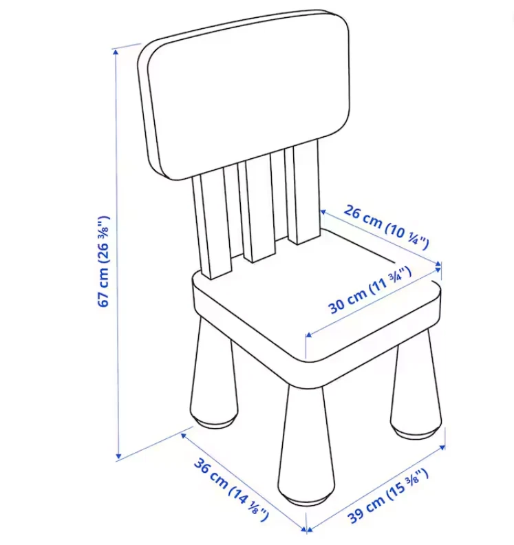 MAMMUT children's chair, light blue