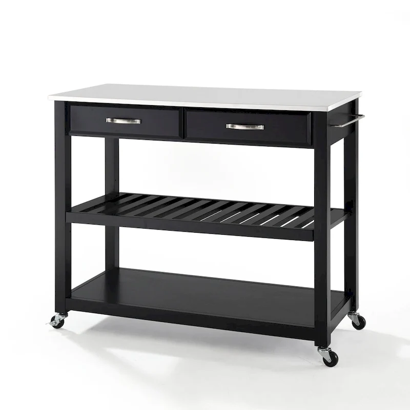 Crosley Full Size Granite Top Kitchen Prep Cart - 43W x 17D x 35H