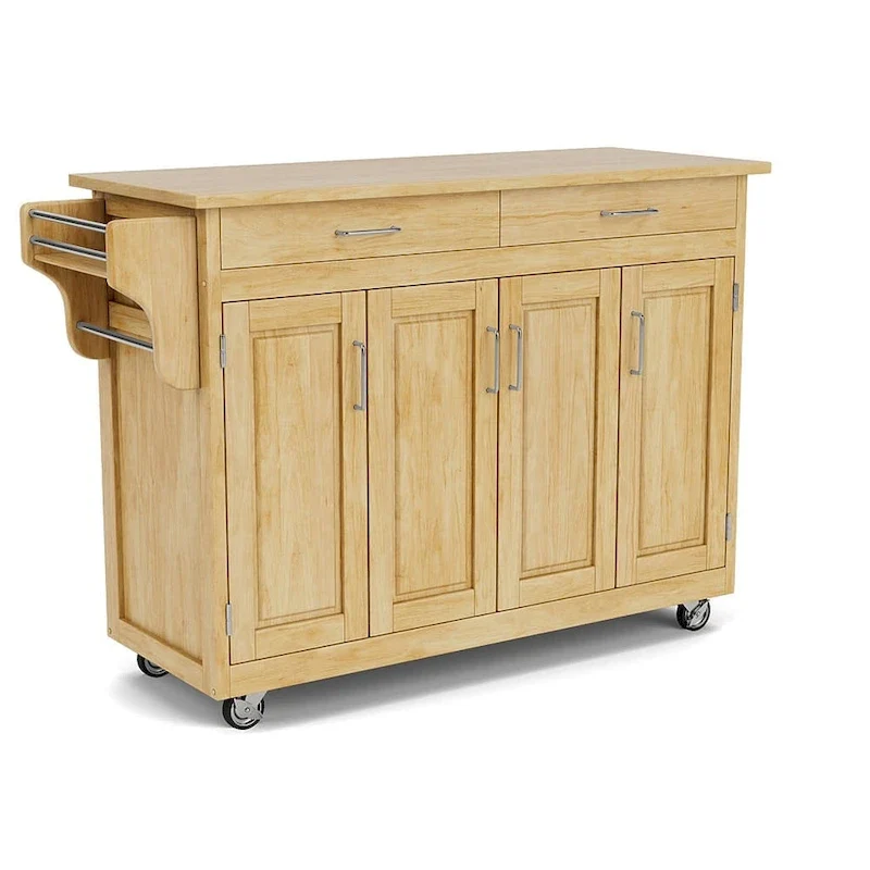 Create-a-Cart Brown Kitchen Cart