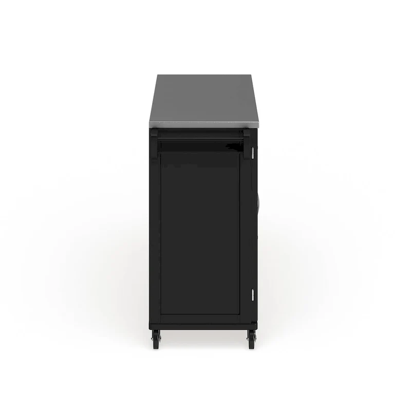 Homestyles Dolly Madison Wood Kitchen Cart with Stainless Steel Top
