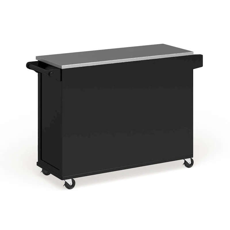 Homestyles Dolly Madison Wood Kitchen Cart with Stainless Steel Top