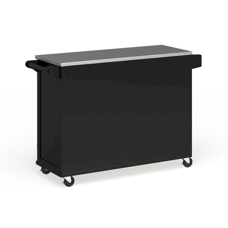 Homestyles Dolly Madison Wood Kitchen Cart with Stainless Steel Top