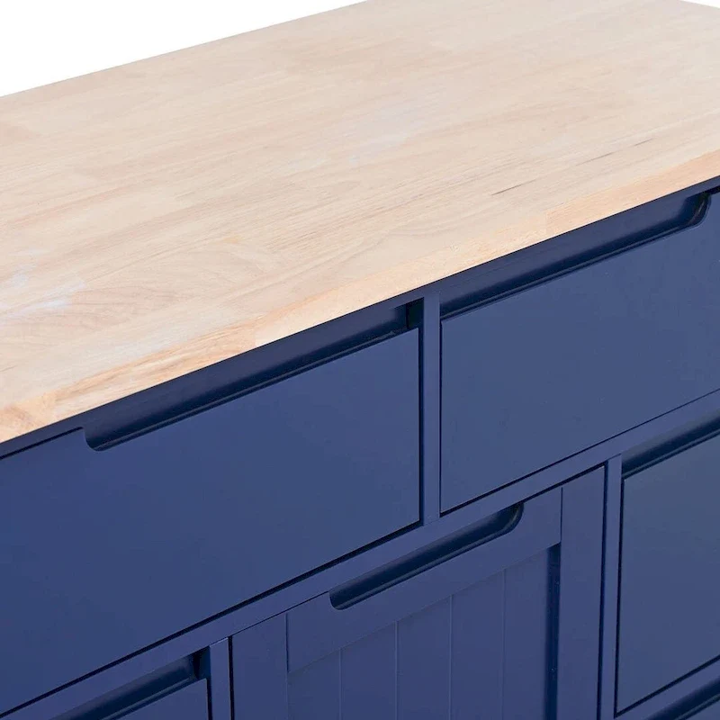 Store Kitchen Cart with Wheels and 8 Drawers