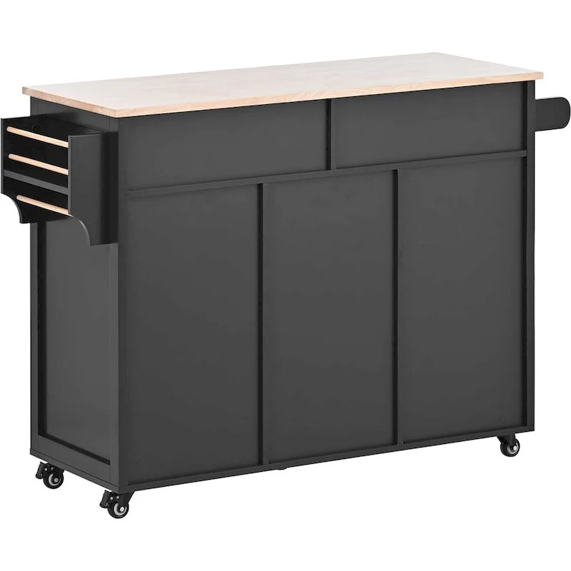 Store Kitchen Cart with Wheels and 8 Drawers