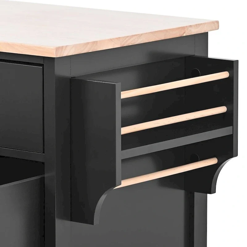 Store Kitchen Cart with Wheels and 8 Drawers