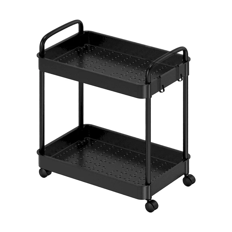 Storage Cart, Shelf Organizer Mobile Shelving, Multifunction Movable Storage Organizer