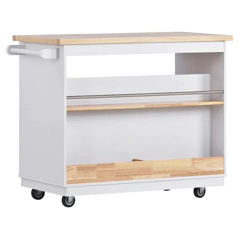 Two-sided Kitchen island Cart on Wheels by Harper&Bright Designs