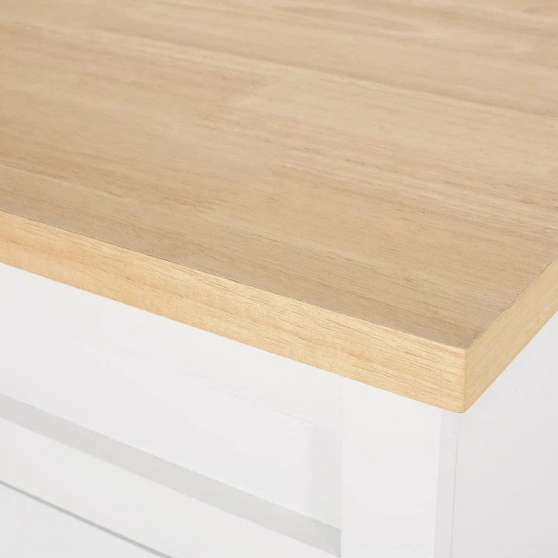 Contemporary Wood Kitchen Cart with Wheels Storage and Wheels by Christopher Knight Home