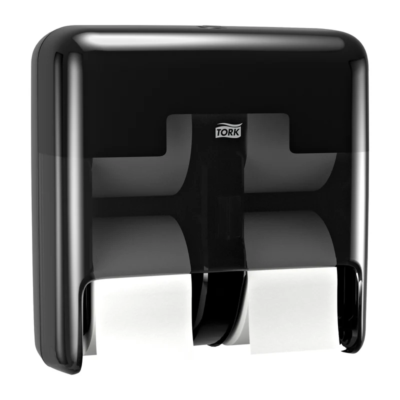 DISTRIBUTEUR DE PAPIER TOILETTE PETIT ROULEAU TORK OPTISERVE® T7 4 ROULEAUX NOIR