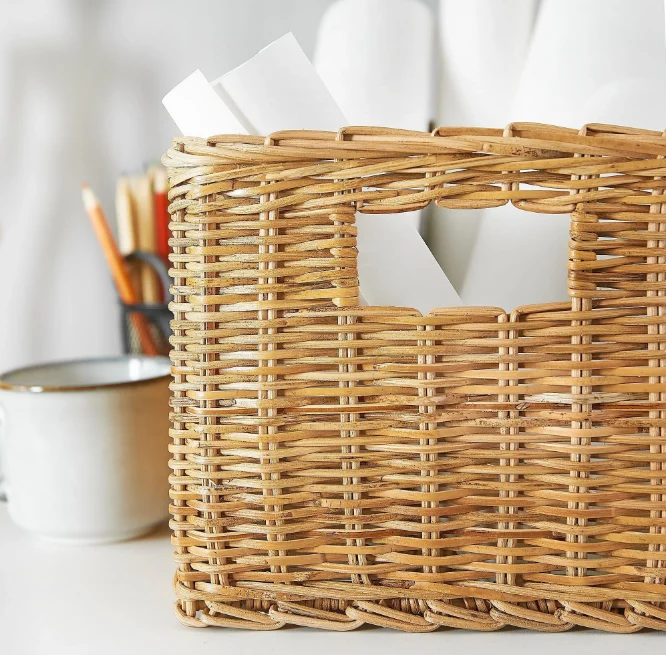 TRUMMIS basket, rattan, 25x35x20 cm