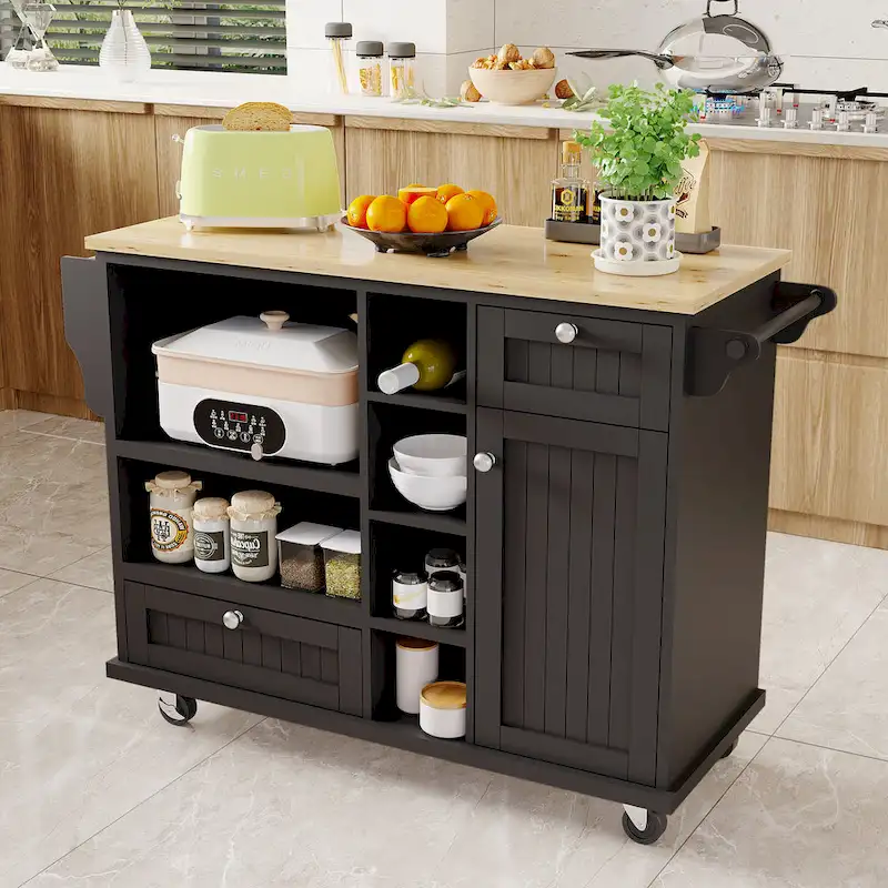 Kitchen Island Cart with Storage