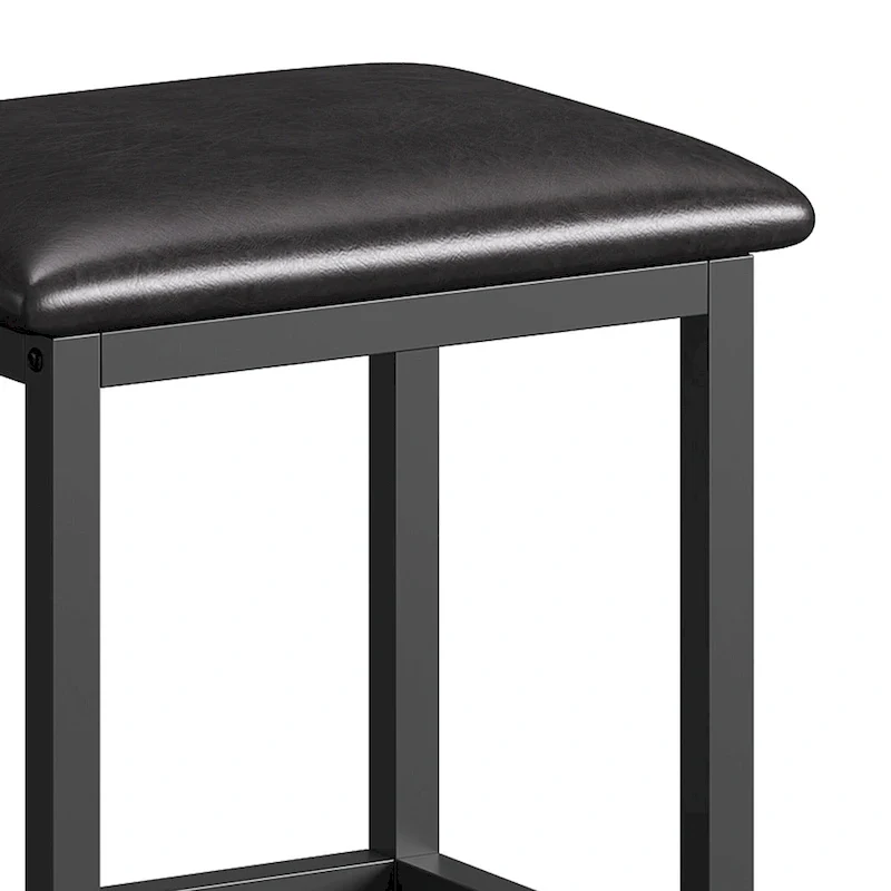 Moasis Rolling Kitchen Island with Trash Can Storage Cabinet and 2 Bar Stools
