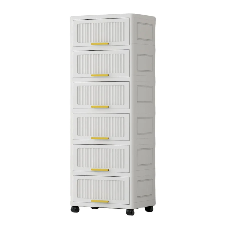 Kitchen Carts, Flip Open Storage Box With Wheels, Movable Storage Cabinet, Kitchen Shelf, Movable Storage Box-White