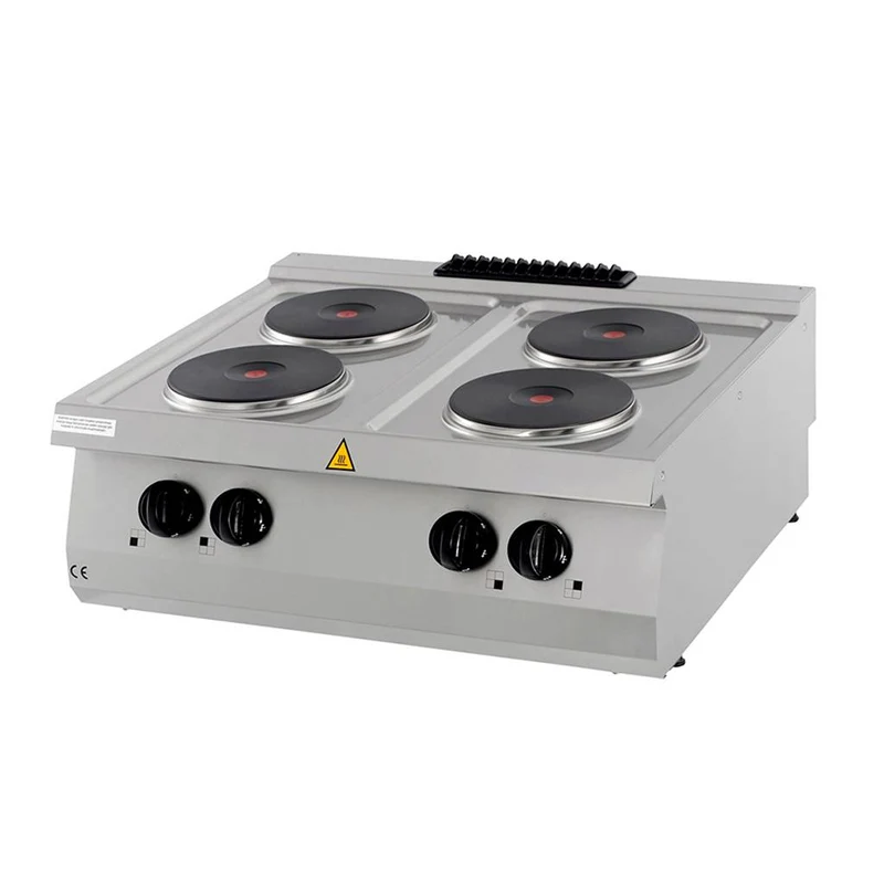 cuisinière - 4 brûleurs - unité double - profondeur 70 cm - électrique